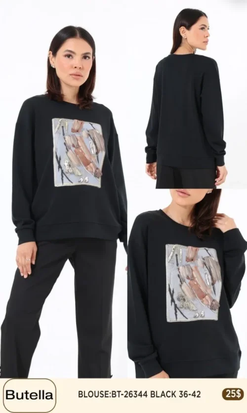 Блузка Butella (Black, модель 26344) оптом