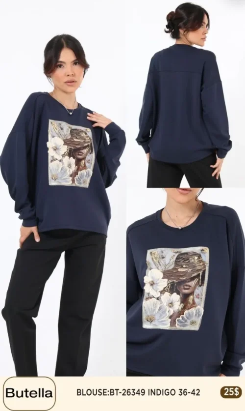 Блузка Butella (Navy, модель 26349) оптом