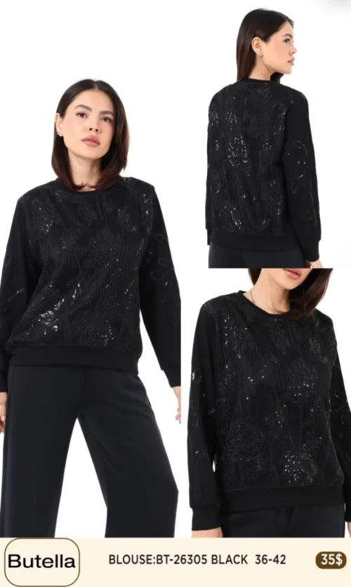 Блузка Butella (Black, модель 26305) оптом