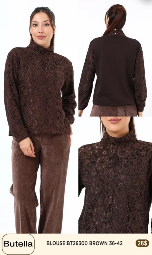 Блузка Butella (Brown, модель BT26300) оптом