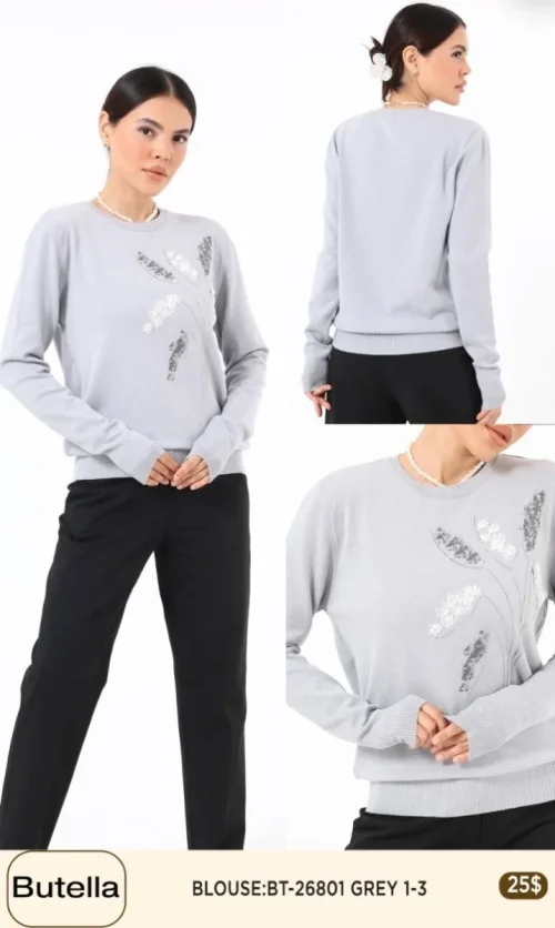 Блузка Butella (Gray, модель BT26801) оптом