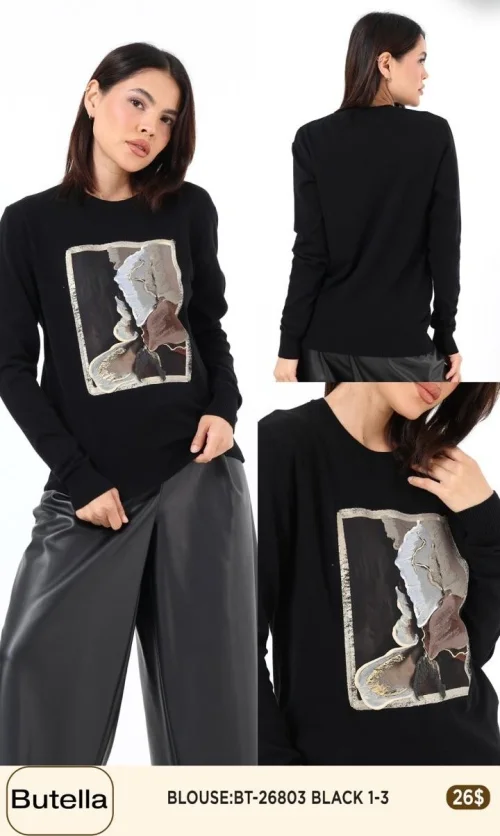 Блузка Butella (Black, модель BT-26803) оптом