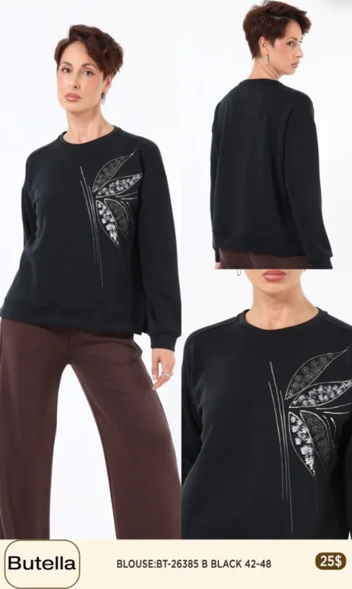 Блузка Butella (Black, модель BT26385) оптом