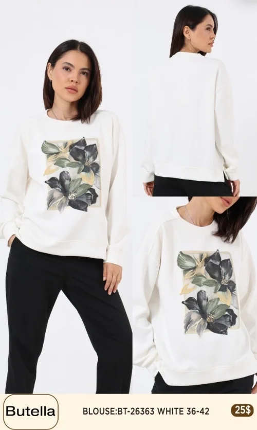 Блузка Butella (White, модель 26363) оптом