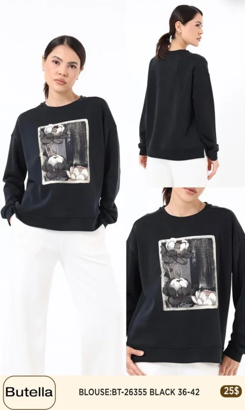 Блузка Butella (Black, модель BT-26355) оптом