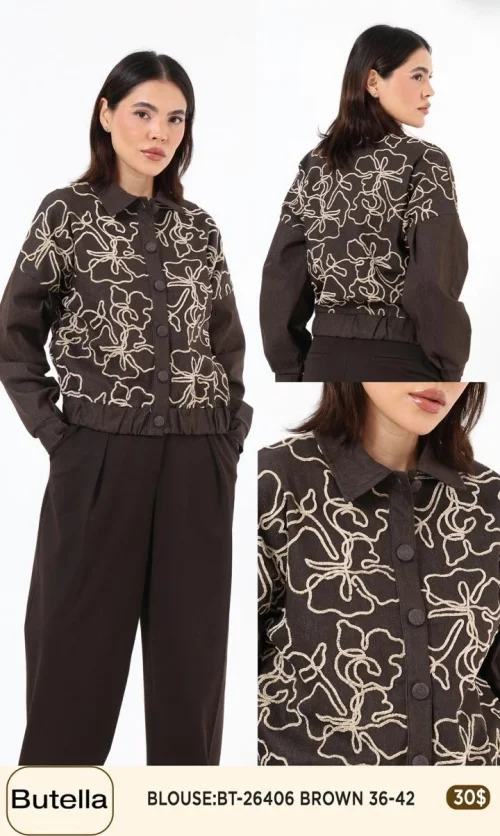 Блузка Butella (Brown, модель BT-26406) оптом