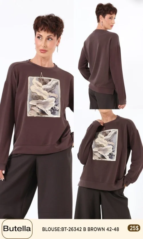 Блузка Butella (Brown, модель BT-26342) оптом