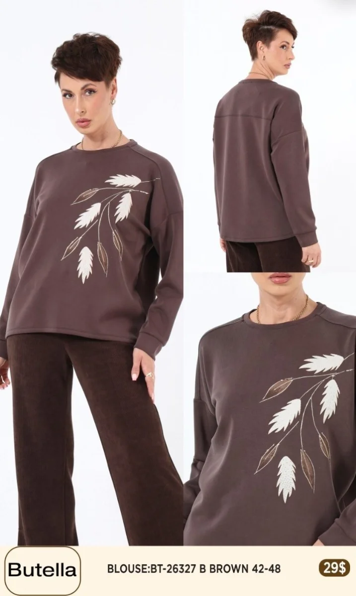 Блузка Butella (Brown, модель BT26327) оптом