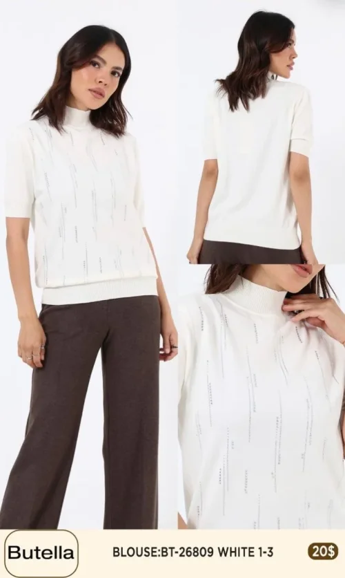 Блузка Butella (White, модель BT26809) оптом