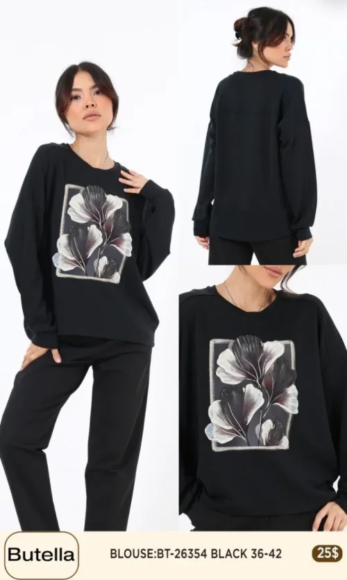 Блузка Butella (Black, модель 26354) оптом