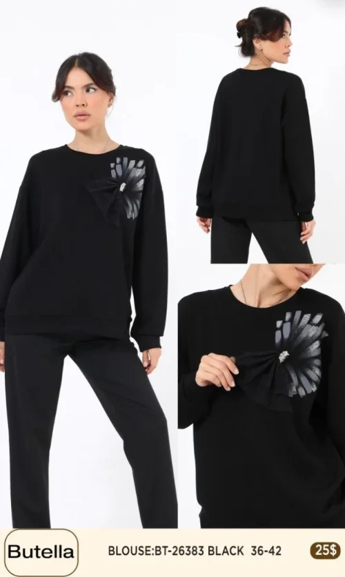 Блузка Butella (Black, модель 26383) оптом