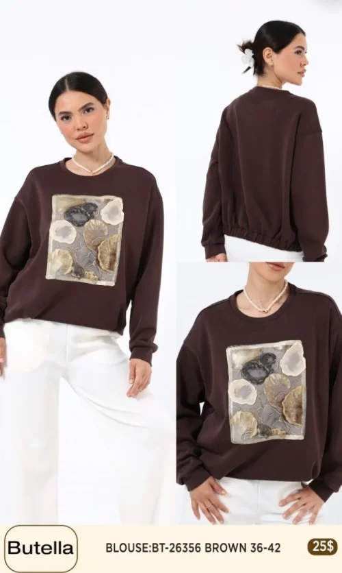 Блузка Butella (Brown, модель BT26356) оптом