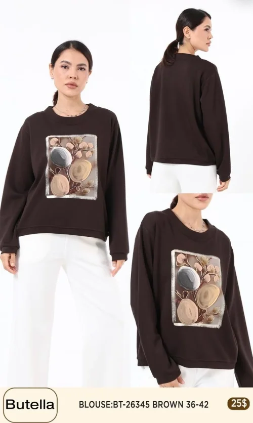 Блузка Butella (Brown, модель BT-26345) оптом