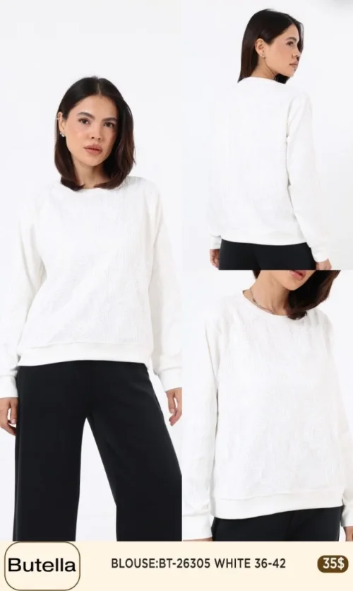 Блузка Butella (White, модель 26305) оптом
