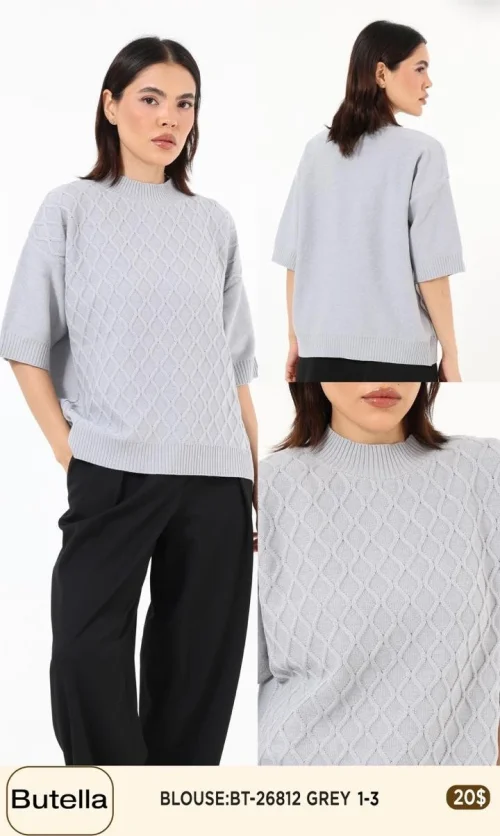 Блузка Butella (Gray, модель BT-26812) оптом