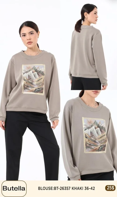 Блузка Butella (Olive, модель BT-26357) оптом