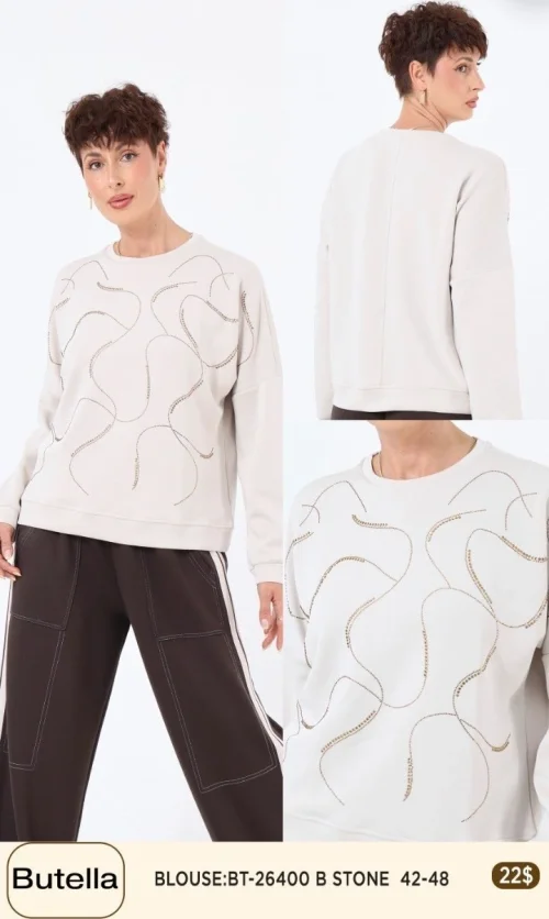 Блузка Butella (Beige, модель 26400) оптом