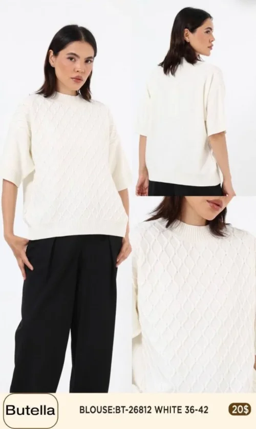 Блузка Butella (White, модель 26812) оптом