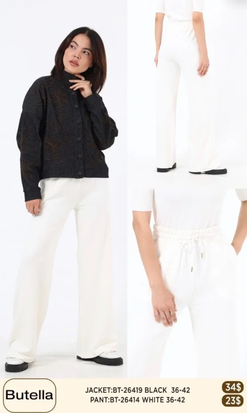 Брюки Butella (White, модель BT-26414) оптом