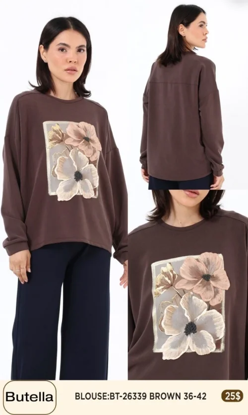 Блузка Butella (Brown, модель BT-26339) оптом