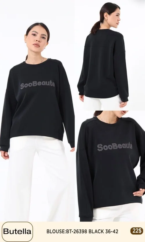 Блузка Butella (Black, модель BT-26398) оптом