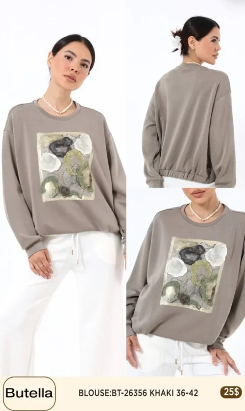 Блузка Butella (Olive, модель BT26356) оптом