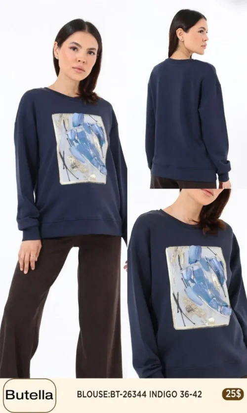 Блузка Butella (Navy, модель 26344) оптом