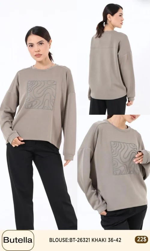 Блузка Butella (Olive, модель BT-26321) оптом