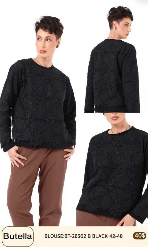 Блузка Butella (Black, модель 26302) оптом