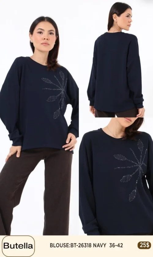 Блузка Butella (Navy, модель 26318) оптом