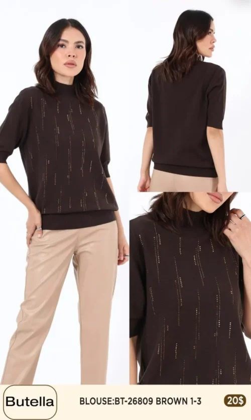 Блузка Butella (Brown, модель BT26809) оптом