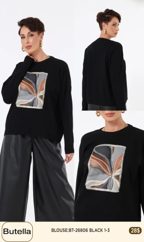 Блузка Butella (Black, модель BT26806) оптом