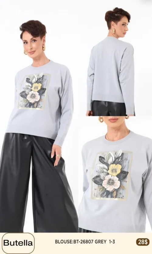 Блузка Butella (Gray, модель BT26807) оптом
