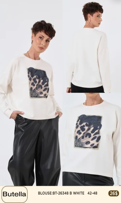 Блузка Butella (White, модель 26348) оптом
