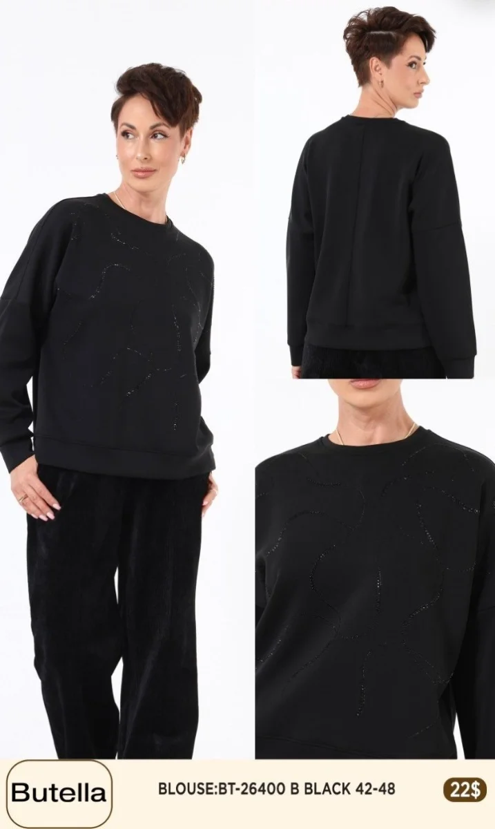 Блузка Butella (Black, модель BT26400) оптом