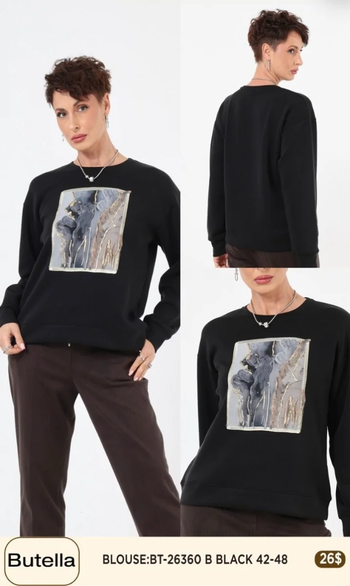 Блузка Butella (Black, модель BT26360) оптом