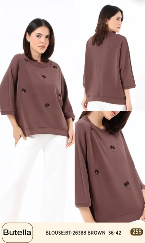 Блузка Butella (Brown, модель BT26388) оптом