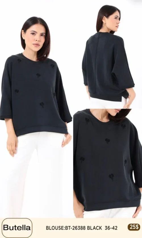 Блузка Butella (Black, модель BT26388) оптом