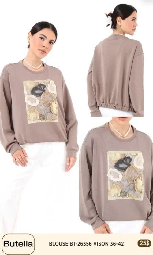 Блузка Butella (Beige, модель 26356) оптом