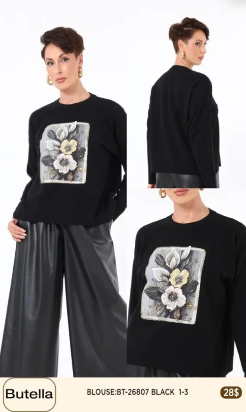 Блузка Butella (Black, модель 26807) оптом