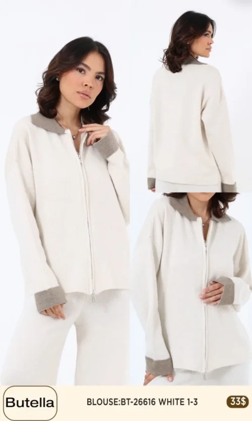 Блузка Butella (White, модель BT26616) оптом