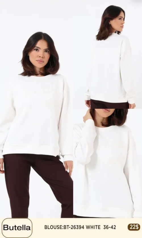 Блузка Butella (White, модель BT26394) оптом