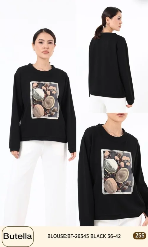 Блузка Butella (Black, модель BT-26345) оптом