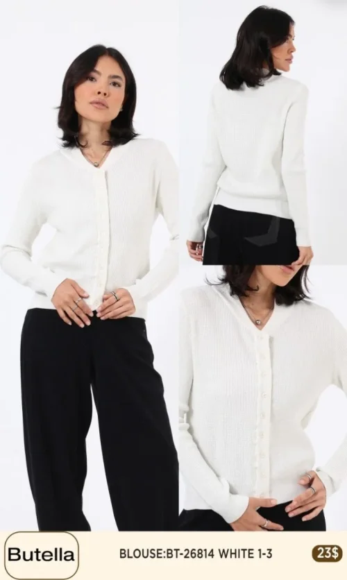 Блузка Butella (White, модель BT26814) оптом