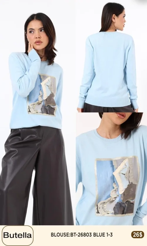 Блузка Butella (Blue, модель BT-26803) оптом