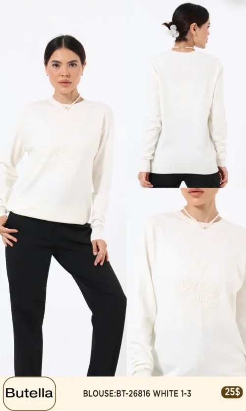 Блузка Butella (White, модель BT26816) оптом