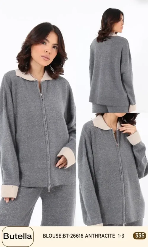 Блузка Butella (Dark gray, модель 26616) оптом