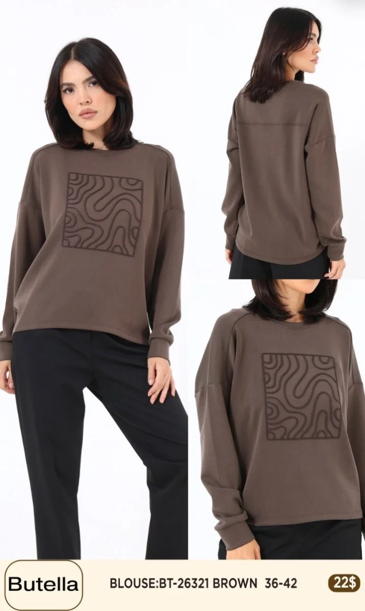 Блузка Butella (Brown, модель 26321) оптом