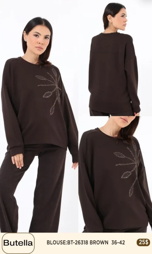 Блузка Butella (Brown, модель 26318) оптом