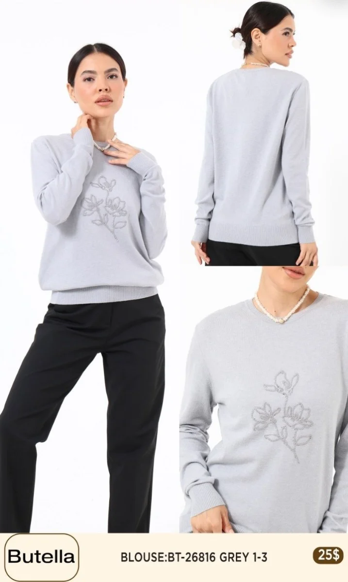Блузка Butella (Gray, модель BT26816) оптом